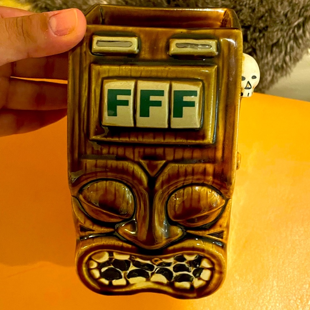 Rare Frankies Tiki Room Ceramic Tiki Cup Tiki Farm